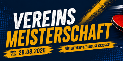 Ankündigung Vereinsmeisterschaft 2026