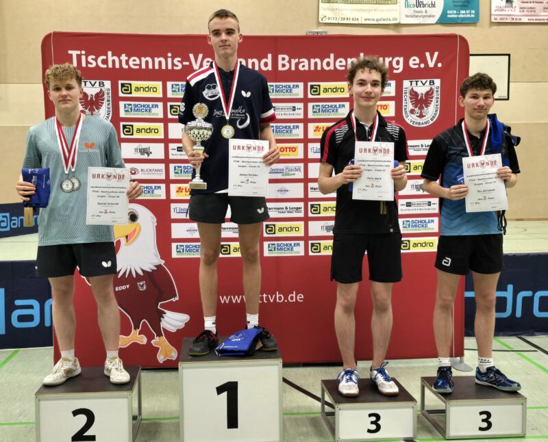 Tim (rechts) auf dem Treppchen