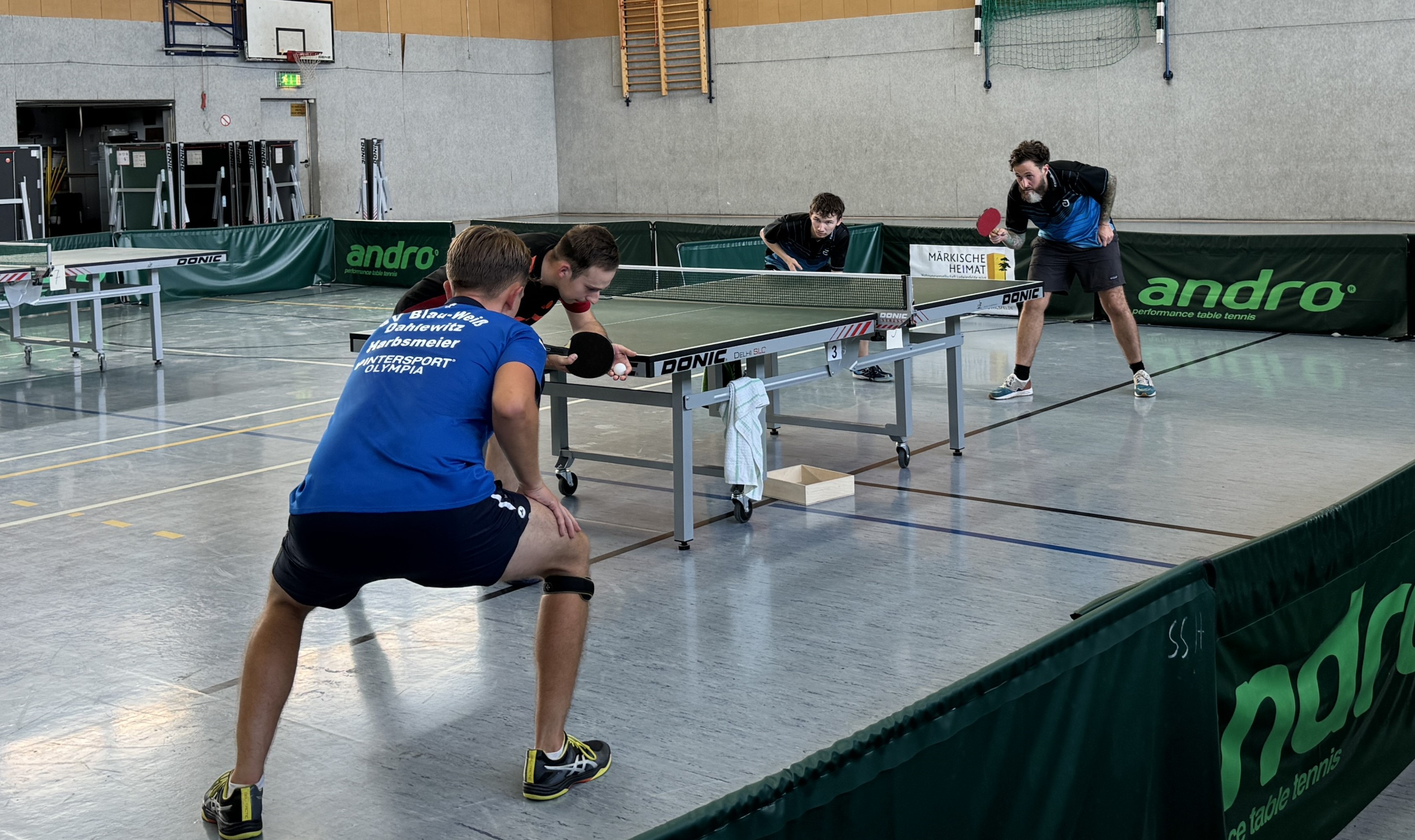 Kreismeister im Doppel Tim und Steffen im Finalspiel gegen Harbsmeier/Ruschke